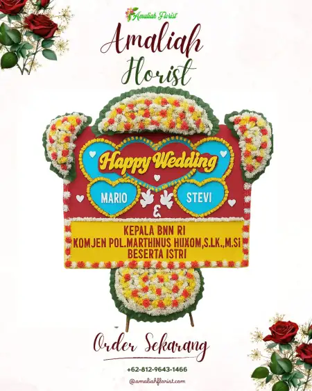 Papan Bunga Pernikahan Gersi